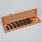 KIT EXCLUCIVE CON CAJA DE MADERA 5 PINCELES  #3
